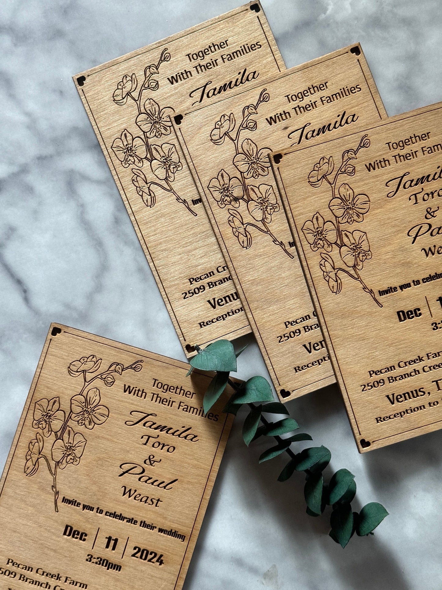 Wooden Wedding Invitation Set | Rustic Wedding Invitation | Wedding Invite | Rustic Invites | Destination Wedding | Wedding Invitation